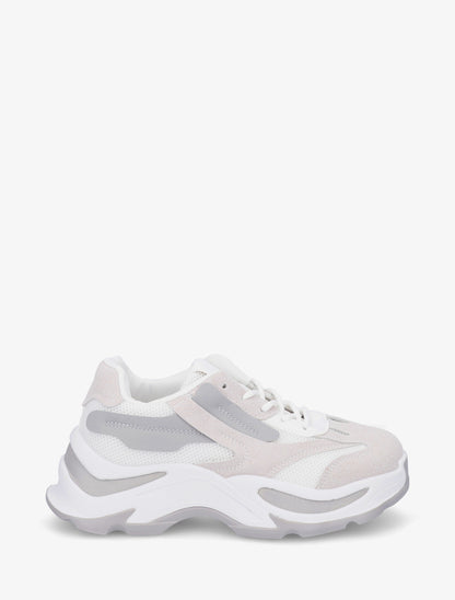 Baskets à semelle chunky - Blanc - 1