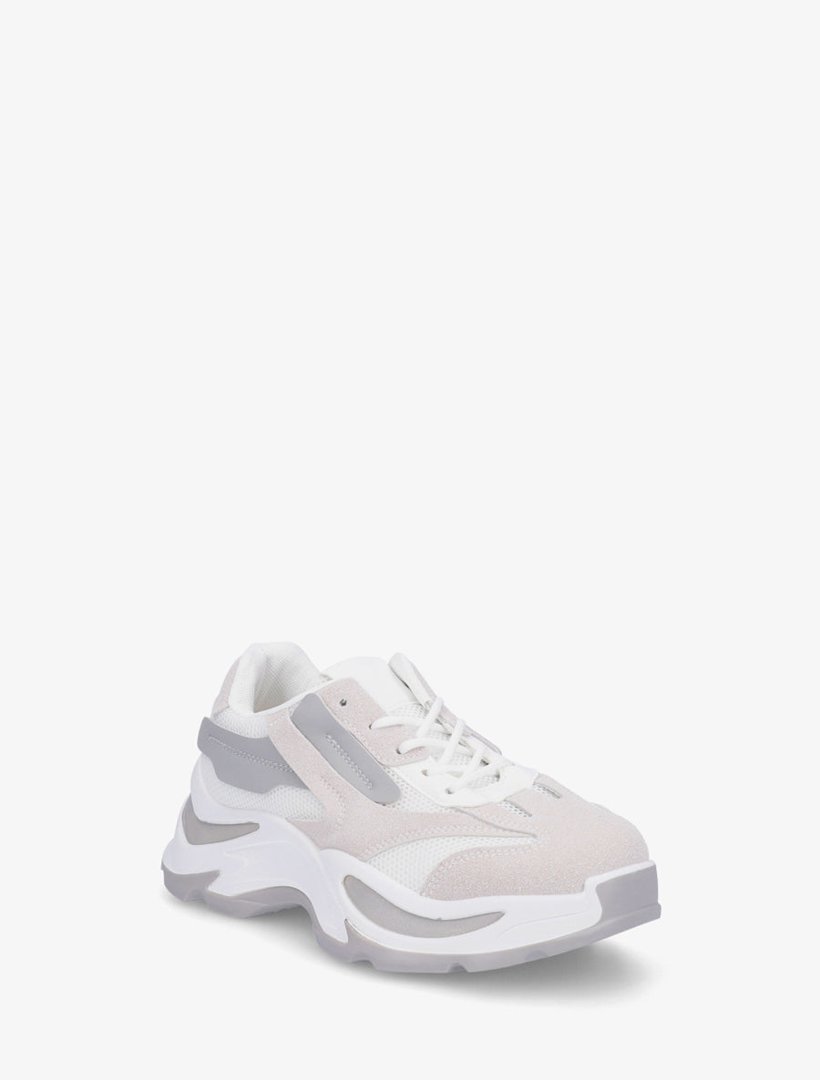 Baskets à semelle chunky - Blanc - 2
