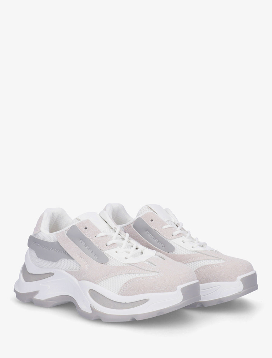 Baskets à semelle chunky - Blanc - 4