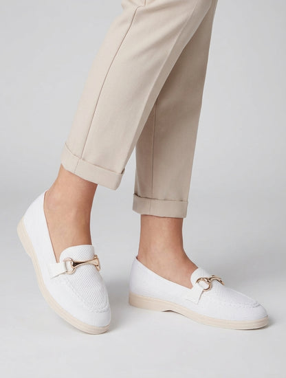 Mocassins en mesh à enfiler - Blanc