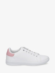 Sneakers basiques en simili - Rose - 1