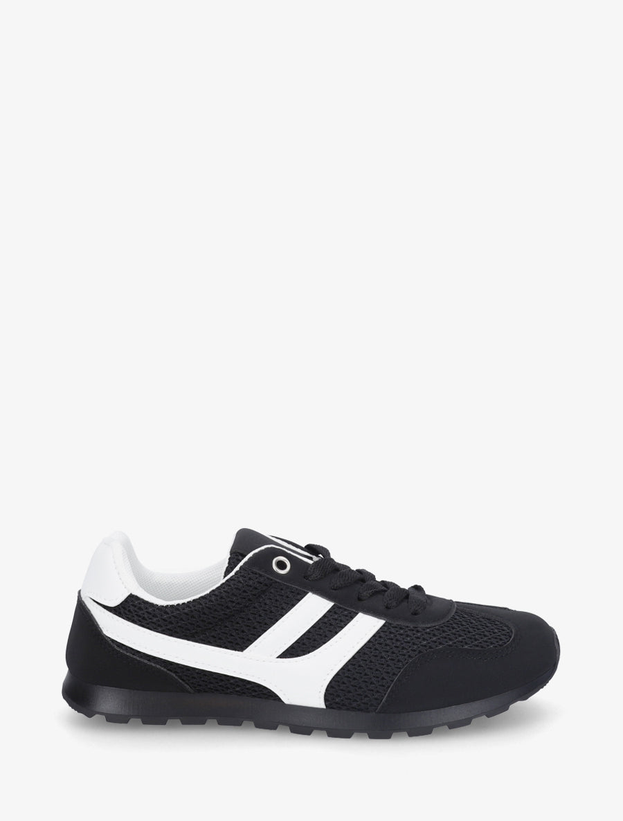 Baskets en maille à contrefort contrastant - Noir - 1