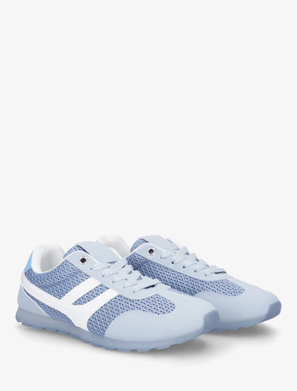 Baskets en maille à contrefort contrastant - Bleu clair - 4