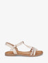 Nu-pieds à bride en T pailletée - Beige - 1