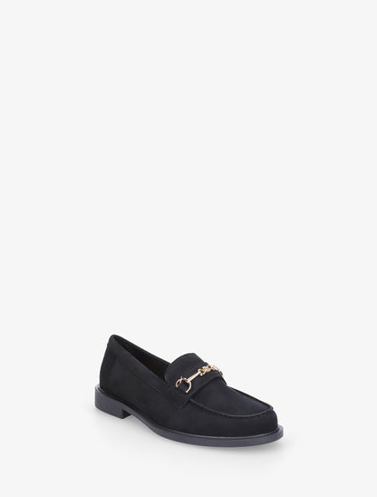 Mocassins en suédine à boucle métallique - Noir - 2
