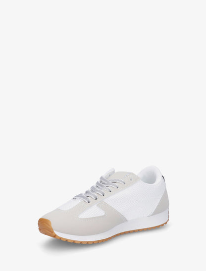 Baskets en toile tissée et simili - Blanc - 3