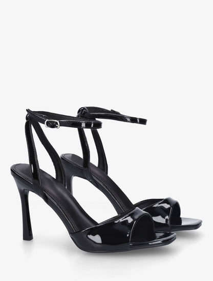 Sandales vernies à talon aiguille - Noir - 4