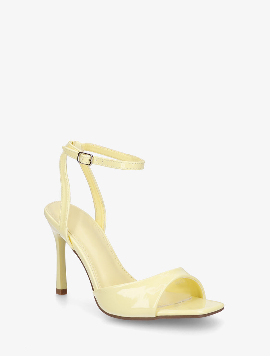 Sandales vernies à talon aiguille - Jaune - 2