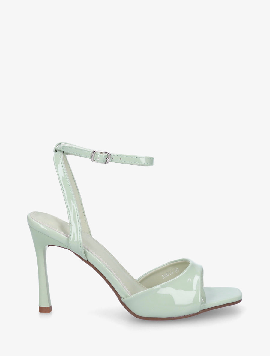 Sandales vernies à talon aiguille - Vert d&