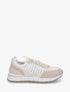 Sneakers à empiècement effet macramé - Beige - 1