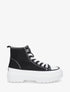 Baskets montantes en tissu à semelle crantée - Noir - 1