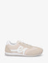 Sneakers en suédine à empiècement effet nubuck - Beige - 1