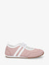 Ballerines en suédine à bandes - Rose - 1