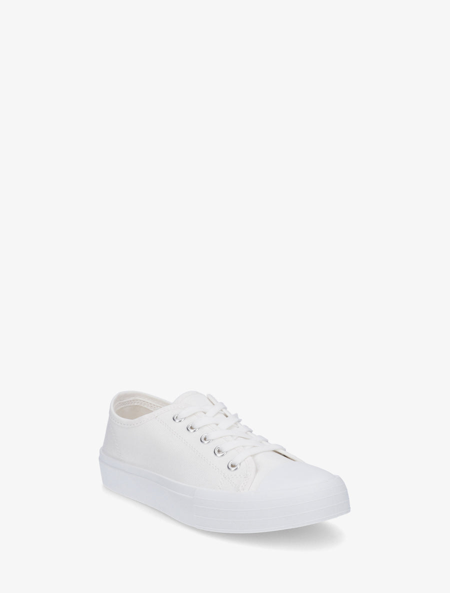 Tennis unis en toile - Blanc - 2