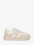 Tennis en simili à empiècement graphique - Beige - 1