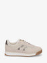 Sneakers plates à bandes effet nubuck et contrefort contrastantes - Beige - 1