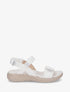 Nu-pieds en simili à triples scratch - Blanc - 1