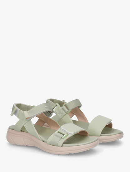 Nu-pieds en simili à triples scratch - Vert d&