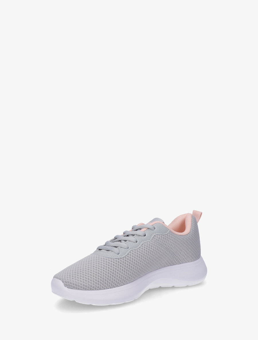 Sneakers unies en mesh - Gris - 3