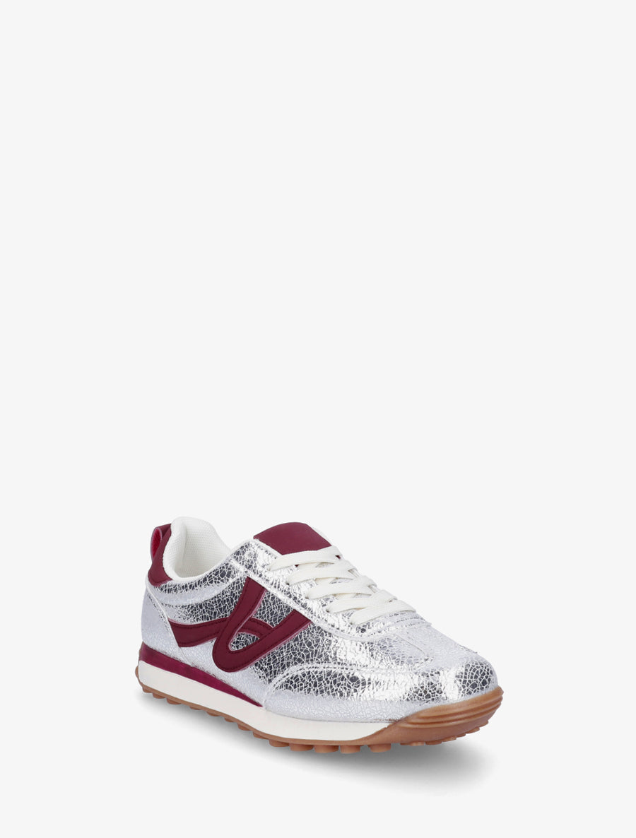 Sneakers irisées à détails contrastants - Argent - 2