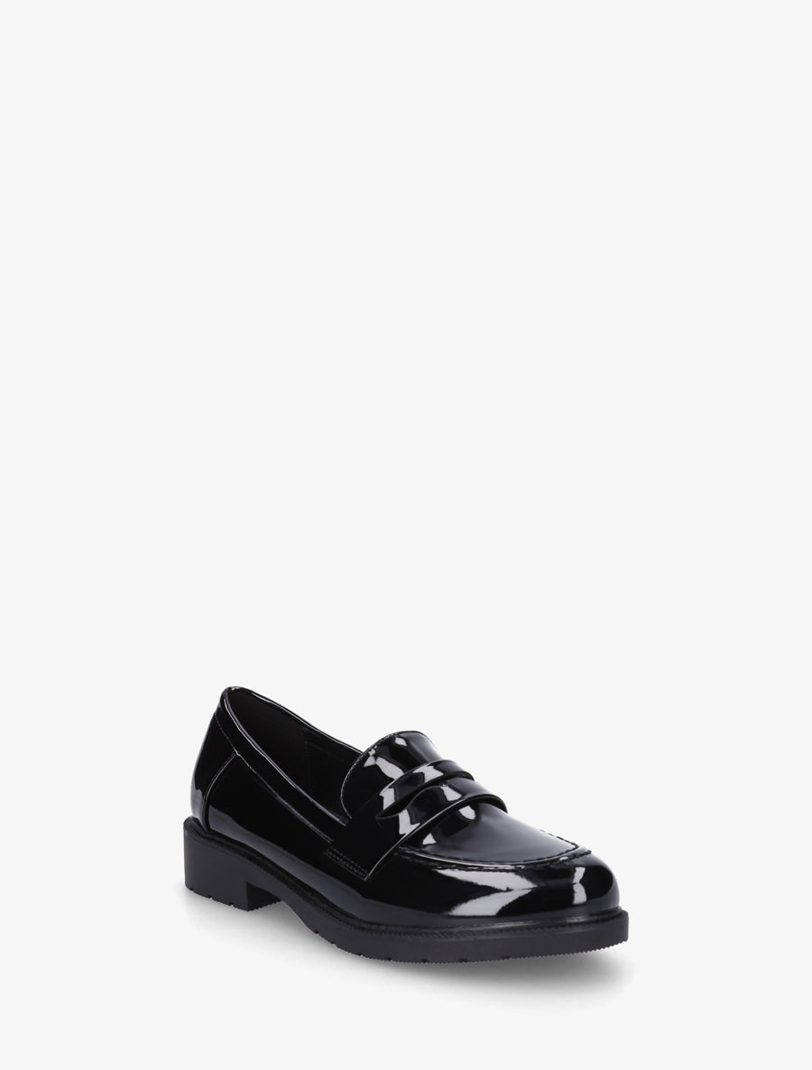 Mocassins vernis en simili - Noir - 2