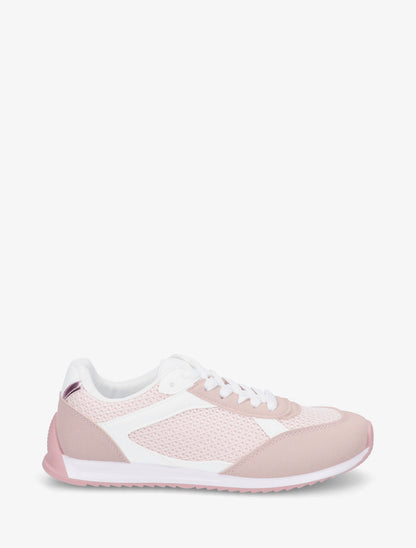 Baskets casual en tissu et simili - Rose - 1