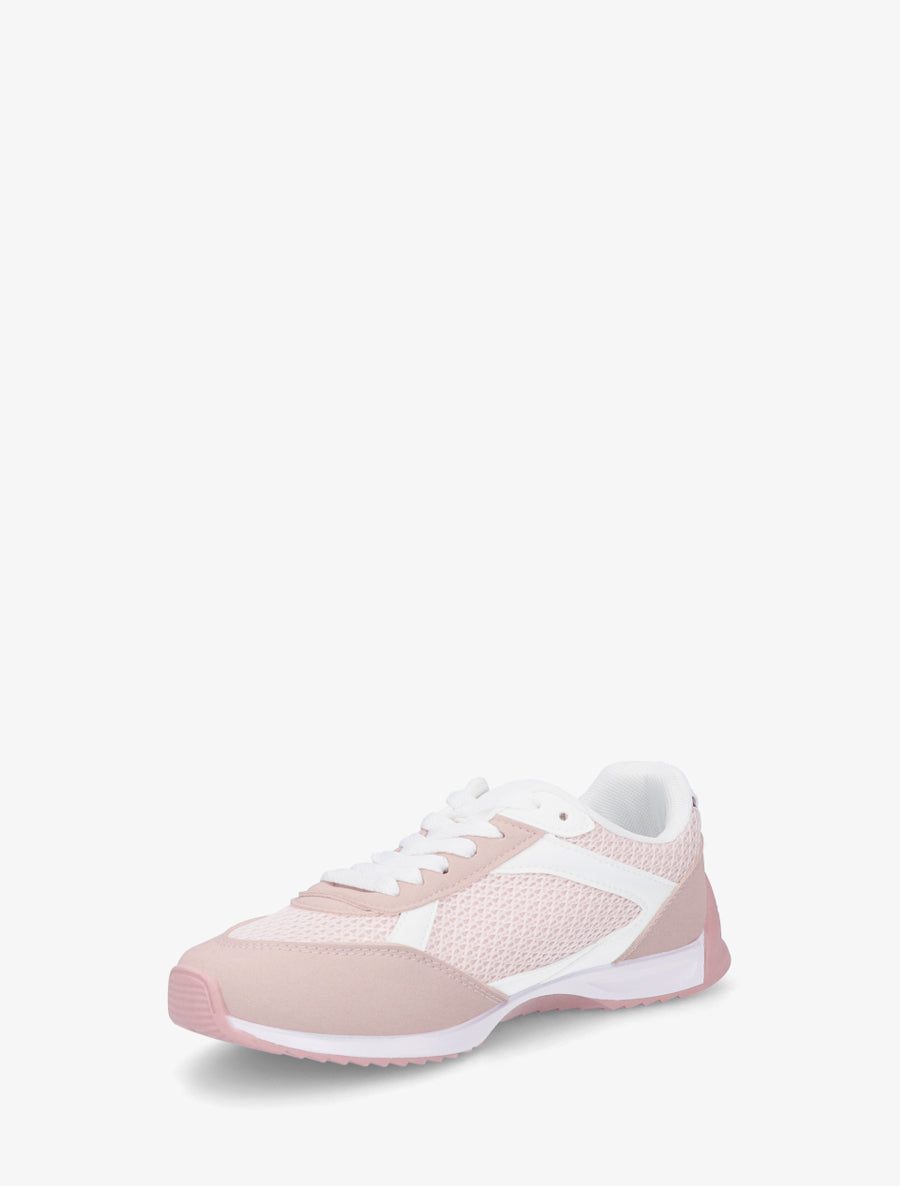 Baskets casual en tissu et simili - Rose - 3