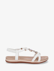 Nu-pieds confort à tour de cheville élastiquée - Blanc - 1