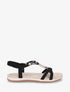Nu-pieds à empiècement bijoux - Noir - 1