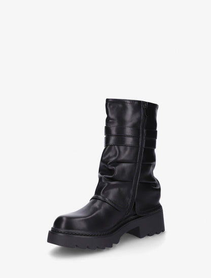 Bottines renversées effet froissé - Noir - 3