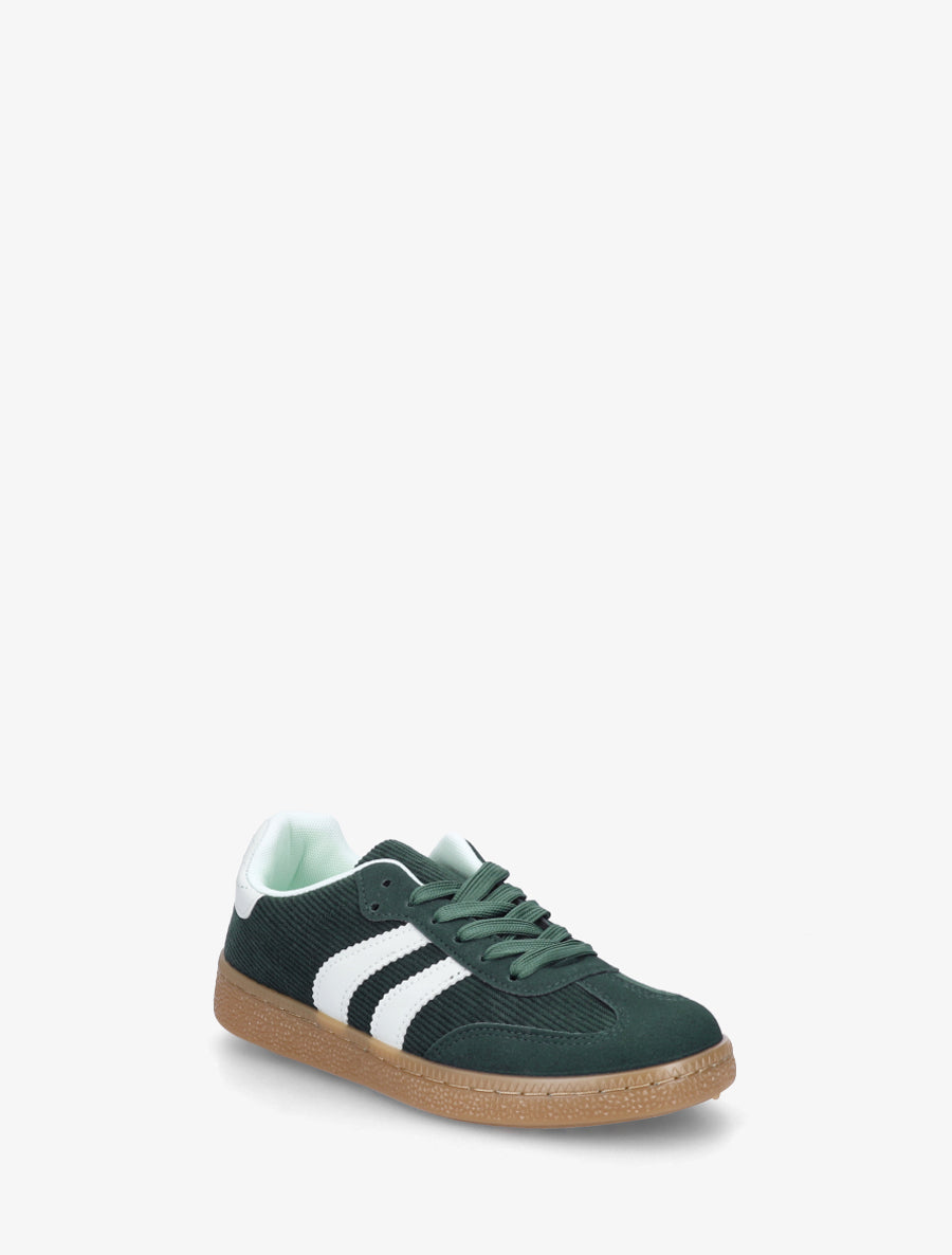 Sneakers en tissu côtelé - Vert sapin - 2