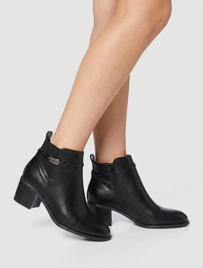 Bottines élastiquées en simili - Noir