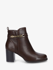 Bottines classiques en simili - Marron - 1
