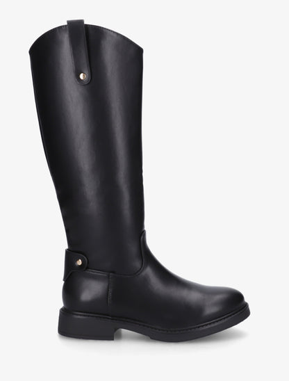 Bottes style cavalière en simili - Noir - 1