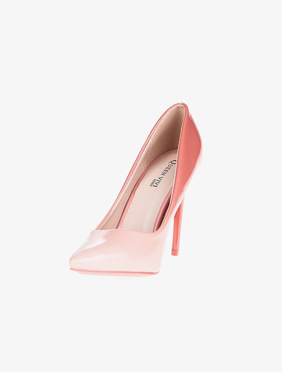 Sandales à Talons Hauts Nude Patent | Or Rose | Taille UK 5 (38) | Ouvertes Bout