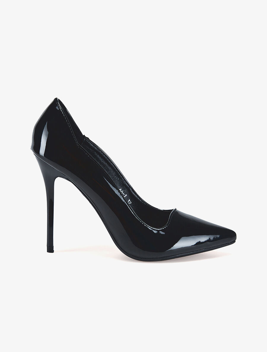 Escarpins vernis casual - noir - 5