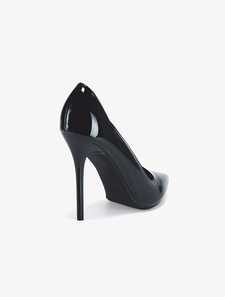 Escarpins vernis casual - noir - 4