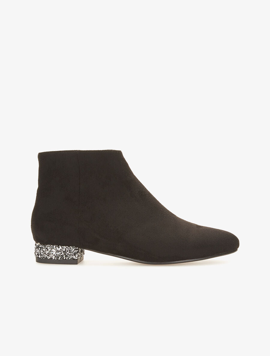 Bottines basses talons à paillettes - noir - 5