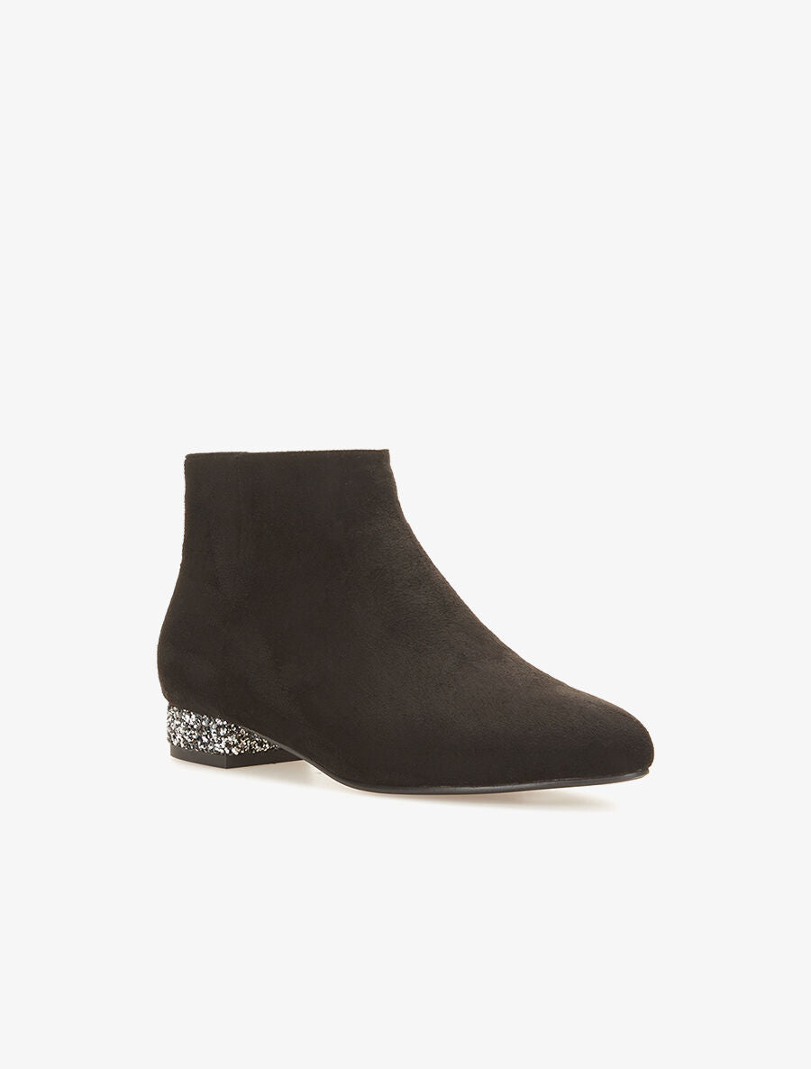 Bottines basses talons à paillettes - noir - 2
