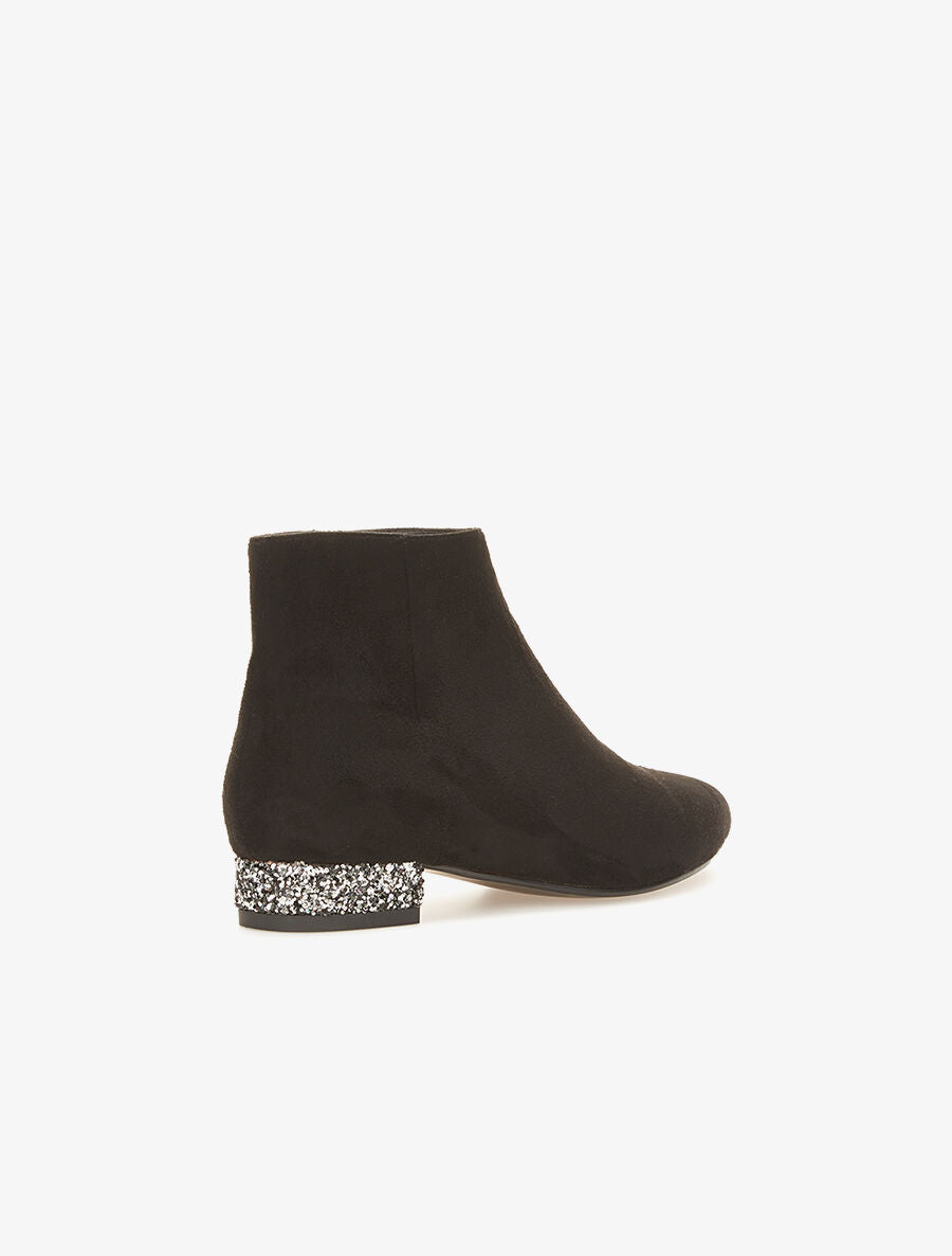 Bottines basses talons à paillettes - noir - 4