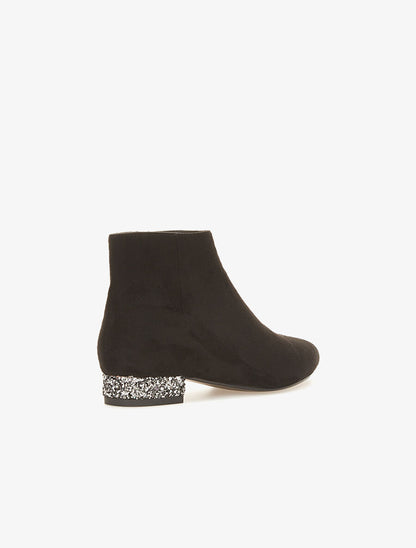 Bottines basses talons à paillettes - noir - 4