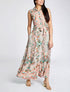 Robe chemise longue imprimé floral stylisé - Vieux rose - 5