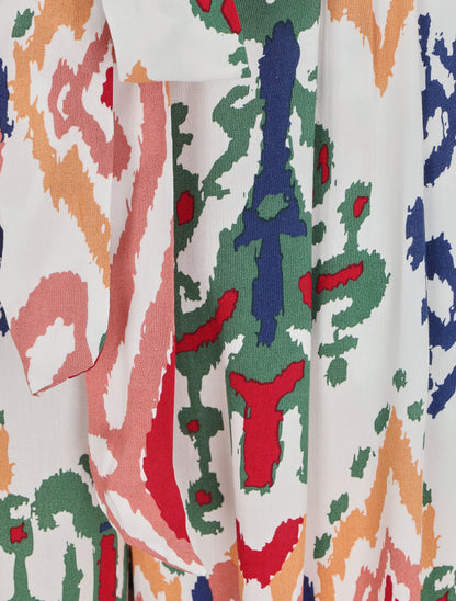 Pantalon ample imprimé aztèque - Blanc - 3