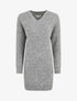 Robe pull à col en V - Gris - 5