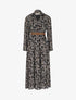 Robe longue à motif feuilles d&