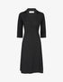 Robe portefeuille unie - Noir - 1