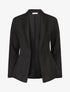 Blazer ajustée en suédine - Noir - 1