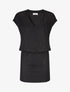 Robe courte sans manches à paillettes - Noir - 1