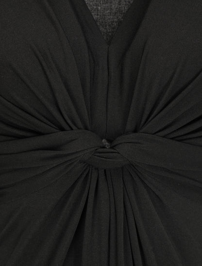 Robe longue fluide - Noir - 3
