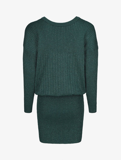 Robe pull stretch pailletté - Vert - 2